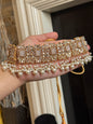 Ruksar - 4 pieces choker set with jhumar, earrings and tikka available in 9 colours
