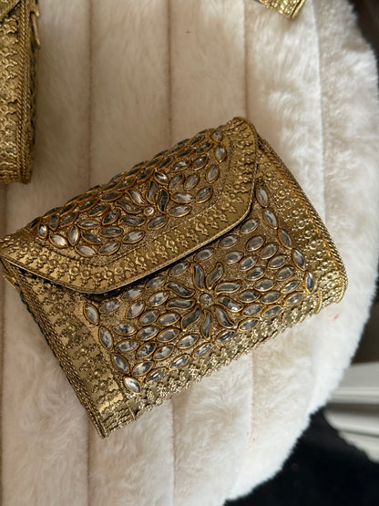 KUNDAN clutches SMALL | available in different designs & colours