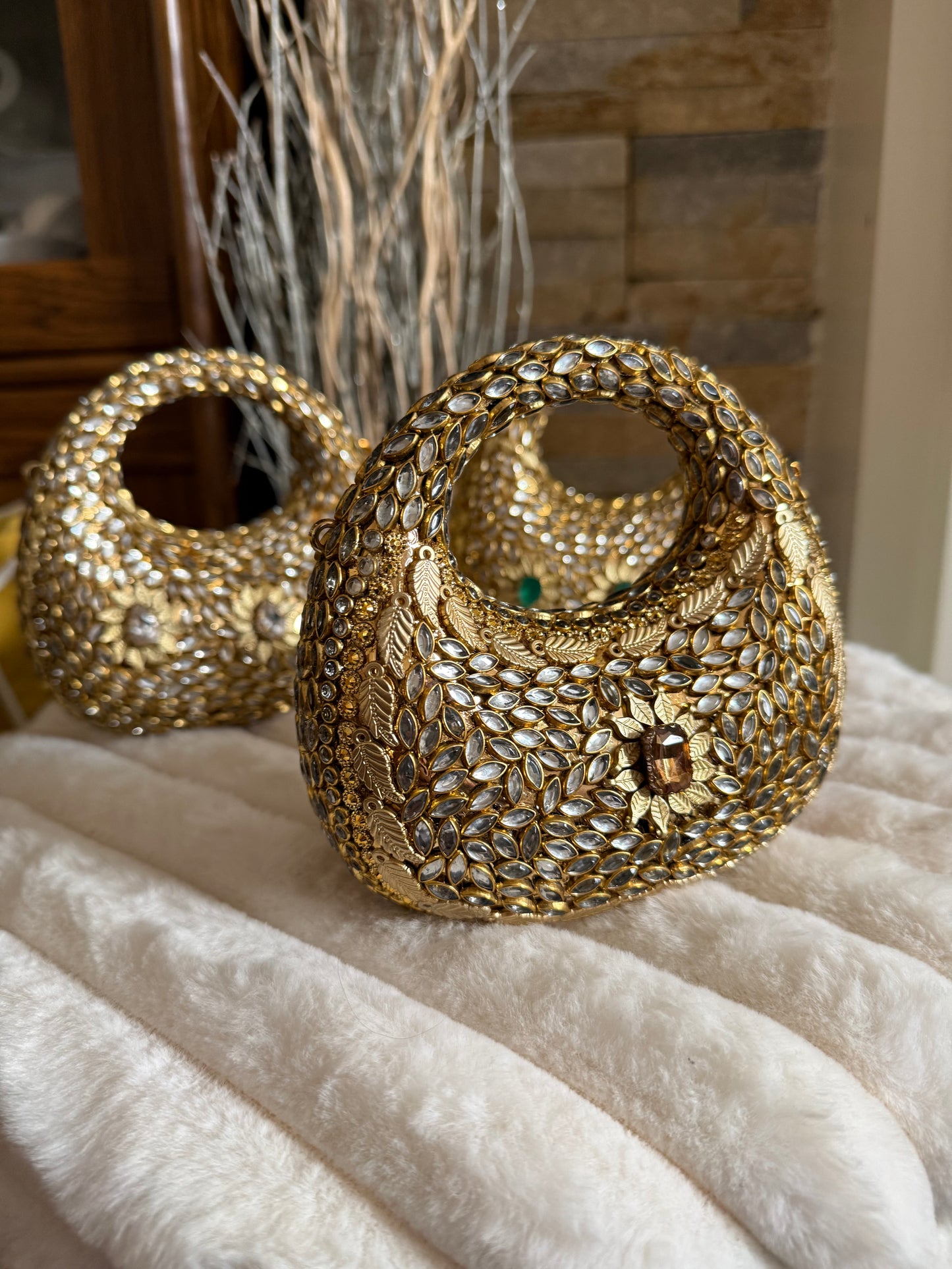 KUNDAN clutches SMALL | available in different designs & colours