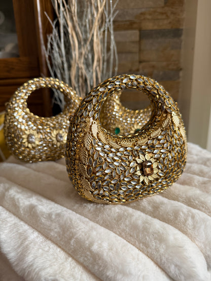 KUNDAN clutches SMALL | available in different designs & colours