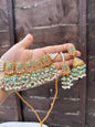 ALAYA - 30 colours available | Choker set with Jhumke and tikka