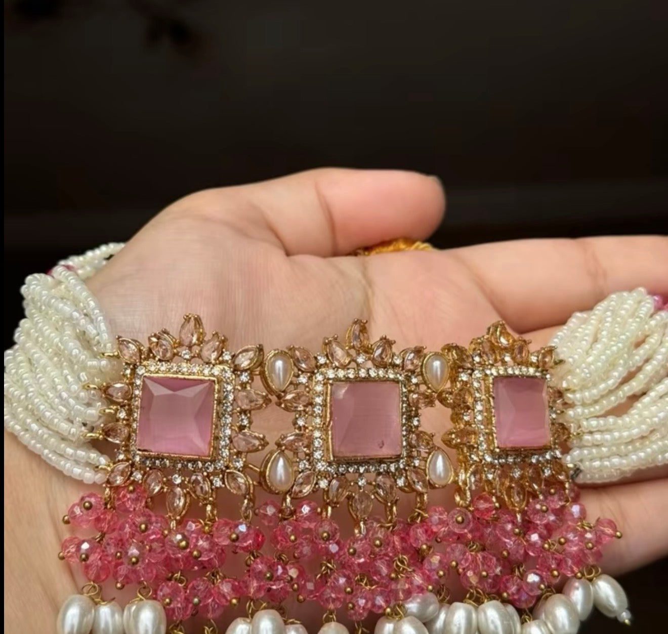 SALINAA - Choker set with Jhumke & Tikka | available in 14 colours