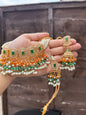 ALAYA - 30 colours available | Choker set with Jhumke and tikka