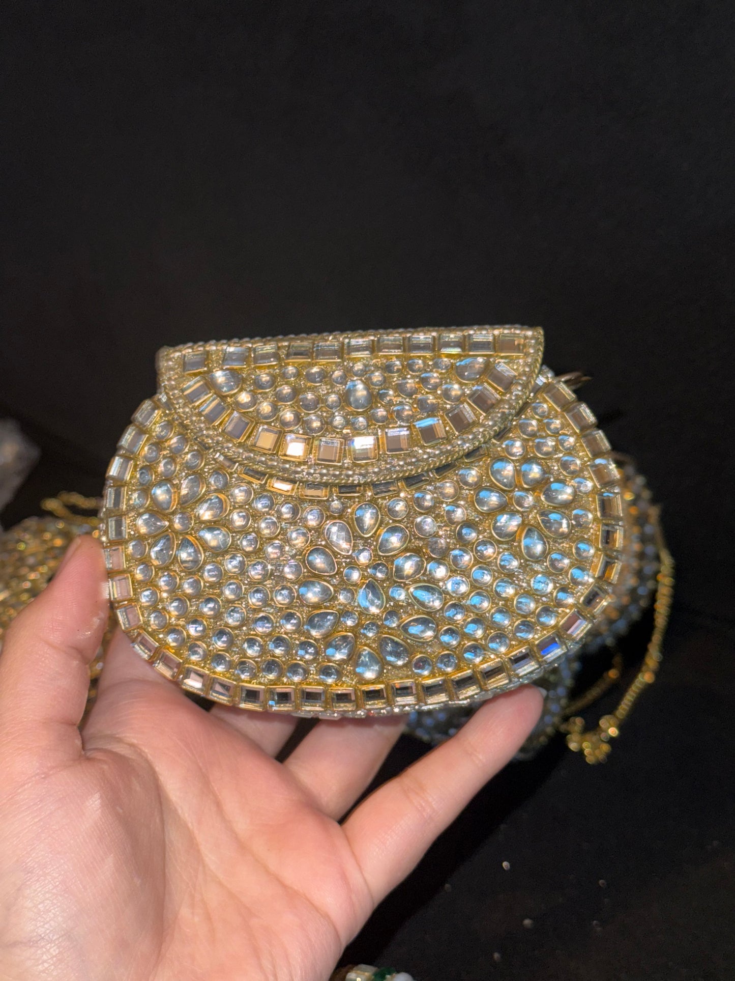 KUNDAN clutches SMALL | available in different designs & colours