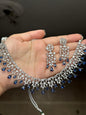 Hira - AD necklace with earrings available in 7 colours