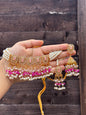 ALAYA - 30 colours available | Choker set with Jhumke and tikka