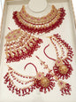 NUR - Heavy Bridal set includes: Necklace, Jhumar, Jhumke & Tikka | available in 3 Colours