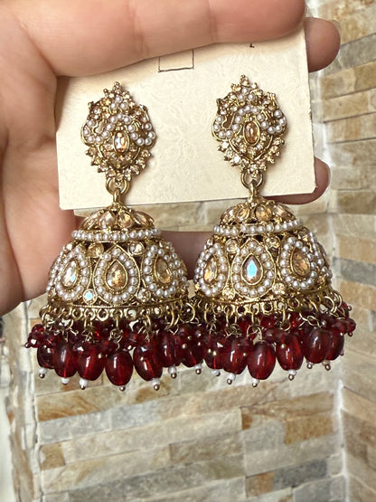 Kaneez - Jhumar, Jhumke and Tikka set | available in 9 colours