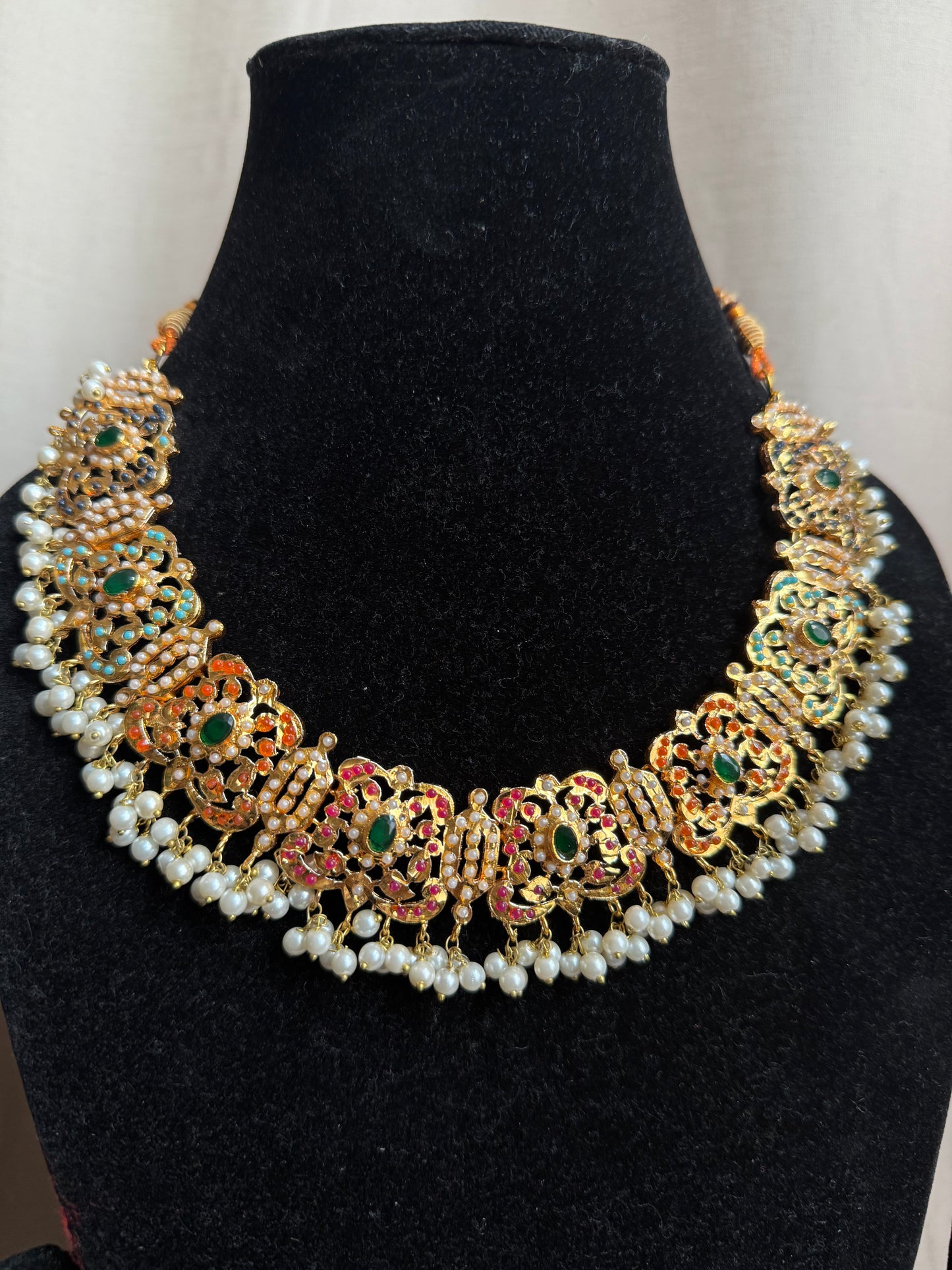 Shaheen - Mala set with necklace jhumar, earrings and tikka | available in 5 colours