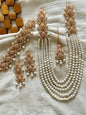 HIRA - 10 colours available | 4 pieces Mala set ~ includes: Mala, choker, earrings and tikka