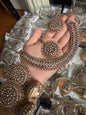 Naira - 4 pieces Necklace set | 12 colours available | necklace with ring, jhumke and tikka