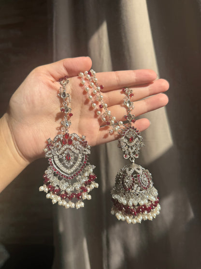 Aqsa - Jhumke Tikka set 8 colours available