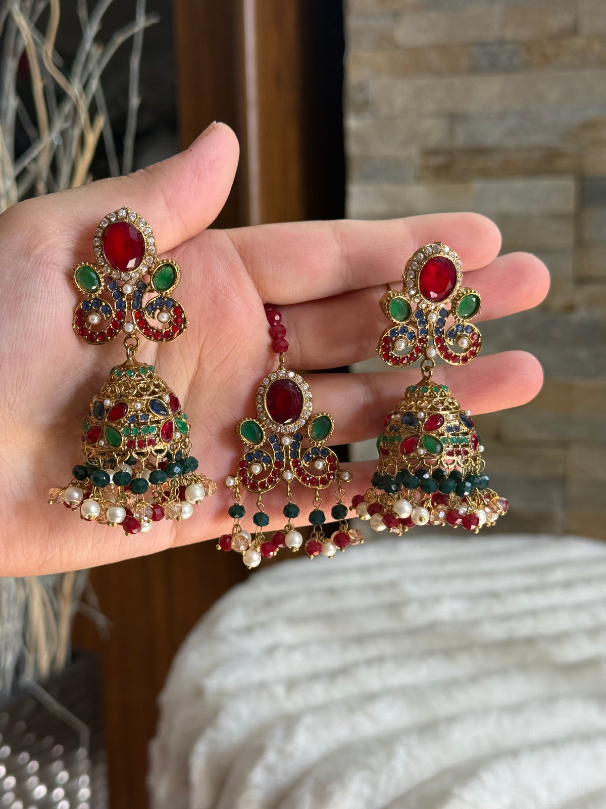 MILA - Jhumke tikka set | 9 colours available