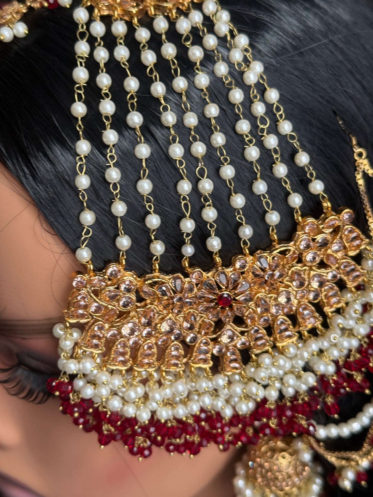 Naina - Heavy bridal set | Necklace with jhumar, jhumke and tikka