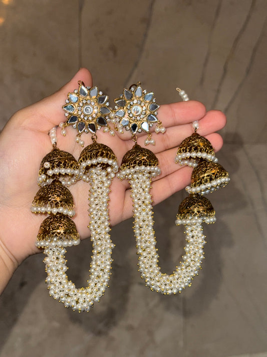 SAHARAA Jhumke | antique & gold colours available