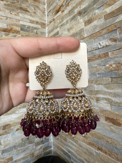 Kaneez - Jhumar, Jhumke and Tikka set | available in 9 colours