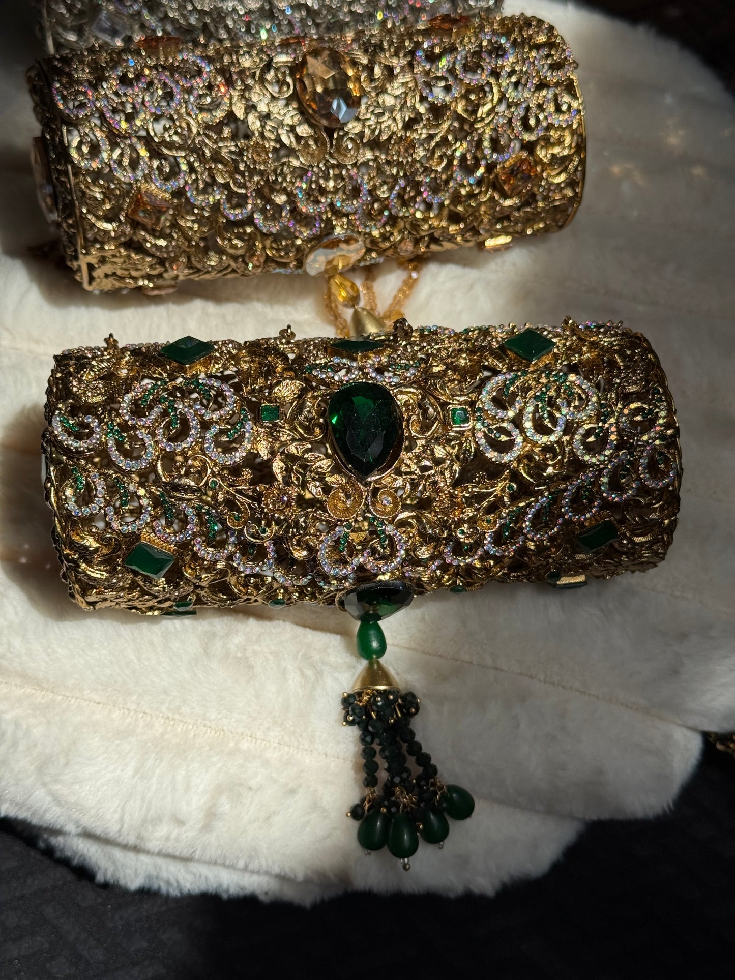 Bridal clutches with chain | available in 3 colours