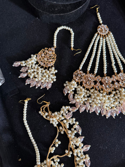 NISA - Bridal set | includes Necklace, jhumar, sahara jhumke & tikka