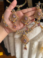 ANAB - Necklace set with earrings and tikka | 10 colours available
