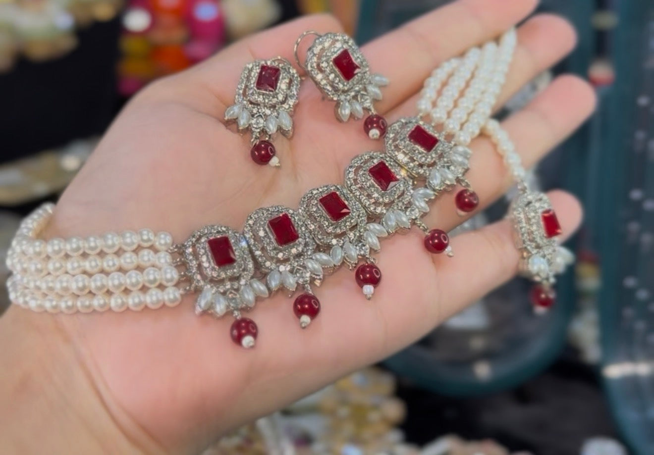 Afreen - Small choker set 11 Colours available