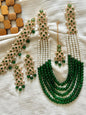 HIRA - 10 colours available | 4 pieces Mala set ~ includes: Mala, choker, earrings and tikka