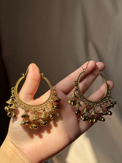 Kashmiri earrings with bells | available in 3 colours