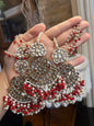 MISHA - double sided Sahara earrings with Tikka | Kundan earrings and tikka set | available in 19 colours