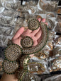 Naira - 4 pieces Necklace set | 12 colours available | necklace with ring, jhumke and tikka