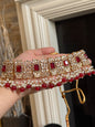 Ruksar - 4 pieces choker set with jhumar, earrings and tikka available in 9 colours