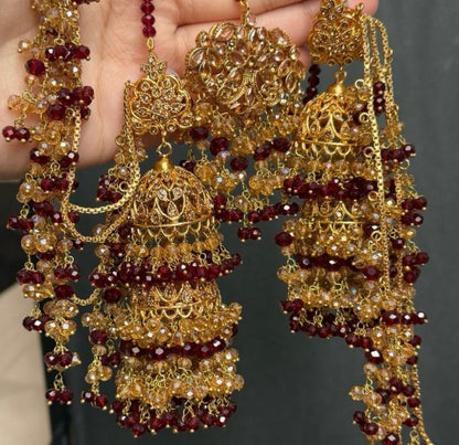 BIYAA - Heavy sahara jhumke with tikka
