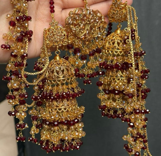 BIYAA - Heavy sahara jhumke with tikka