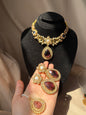 RANIA - Turkish necklace set with earrings and tikka | available in 12 colours