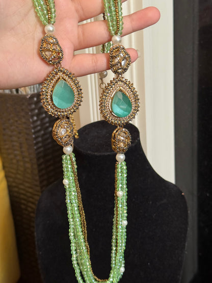 Long Mala with earrings | available in 6 colours