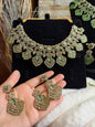 MAHA - AD necklace with earrings and tikka | available in 10 colours