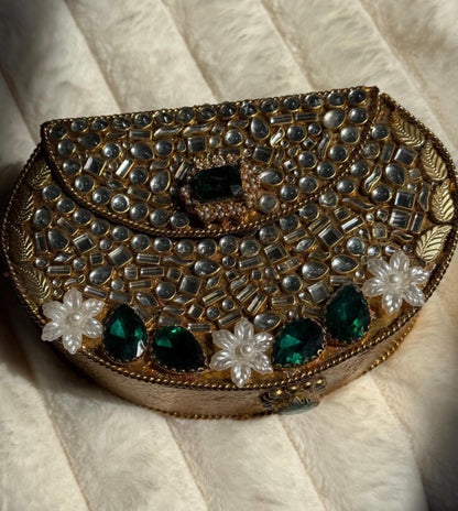 Kundan clutch bags | with chain available in 13 colours