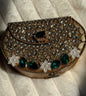 Kundan clutch bags | with chain available in 13 colours