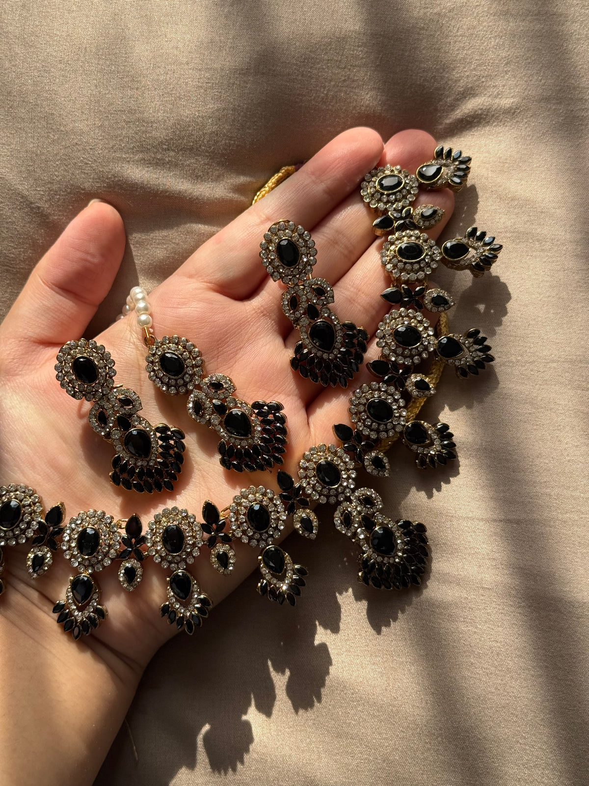 MAHRUKH - AD Necklace with earrings and tikka available | available in 7 colours