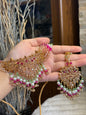 Afaf - Choker set with heavy Sahara jhumke and tikka | available in 25 colours