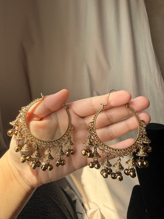 Kashmiri earrings with bells | available in 3 colours