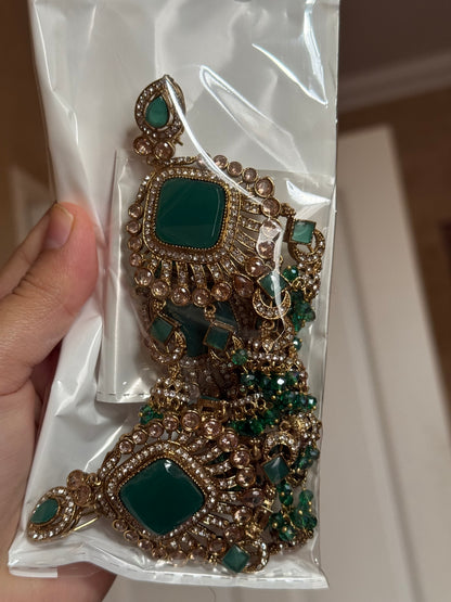 DERIN - Earrings & Tikka set | available in 11 colours | Ammysglamour