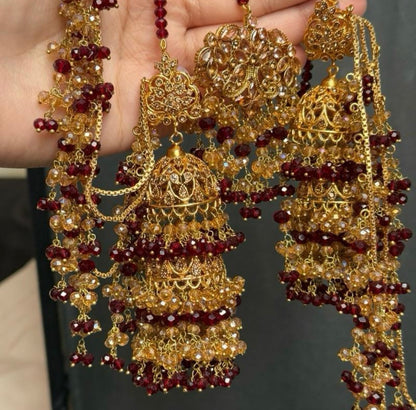BIYAA - Heavy sahara jhumke with tikka