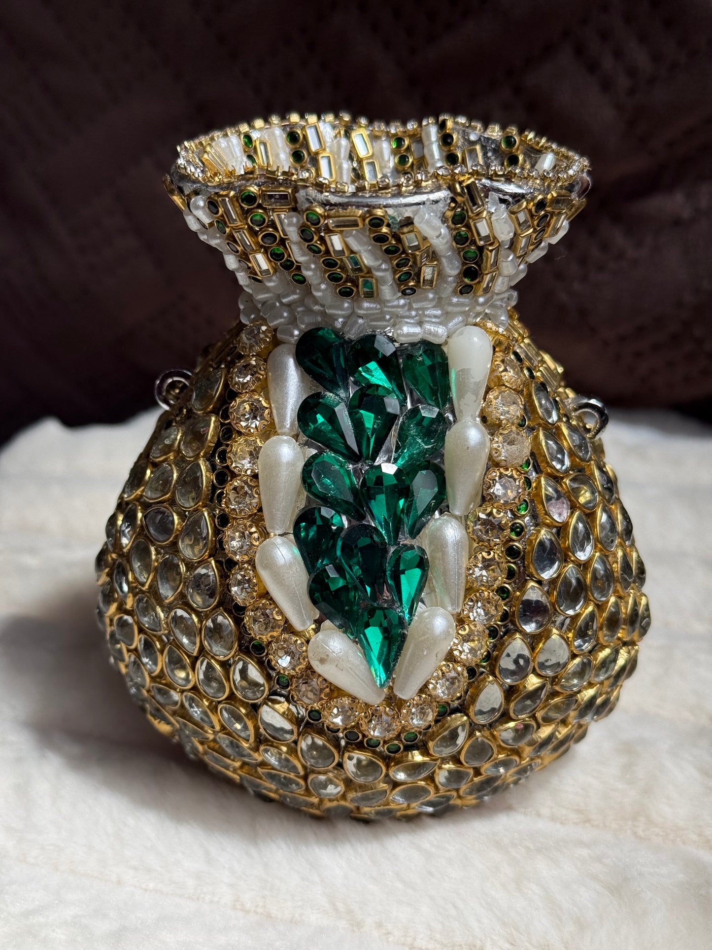 Kundan Potli Bags with pearls chain and gold chain | different colours available