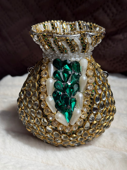 Kundan Potli Bags with pearls chain and gold chain | different colours available