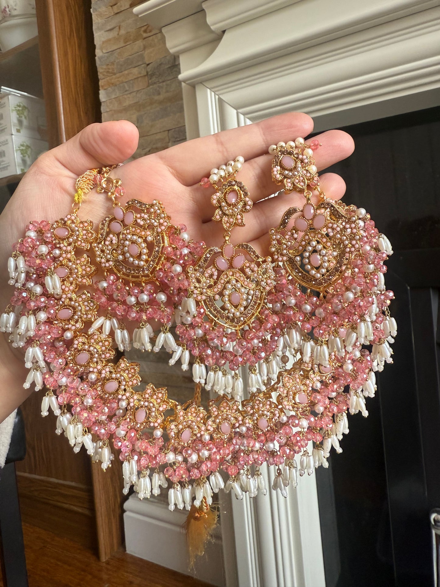 Neeti - Necklace with sahara earrings and tikka | 8 colours available