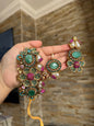 HELEN - Choker set with earrings and tikka | available in 8 colours