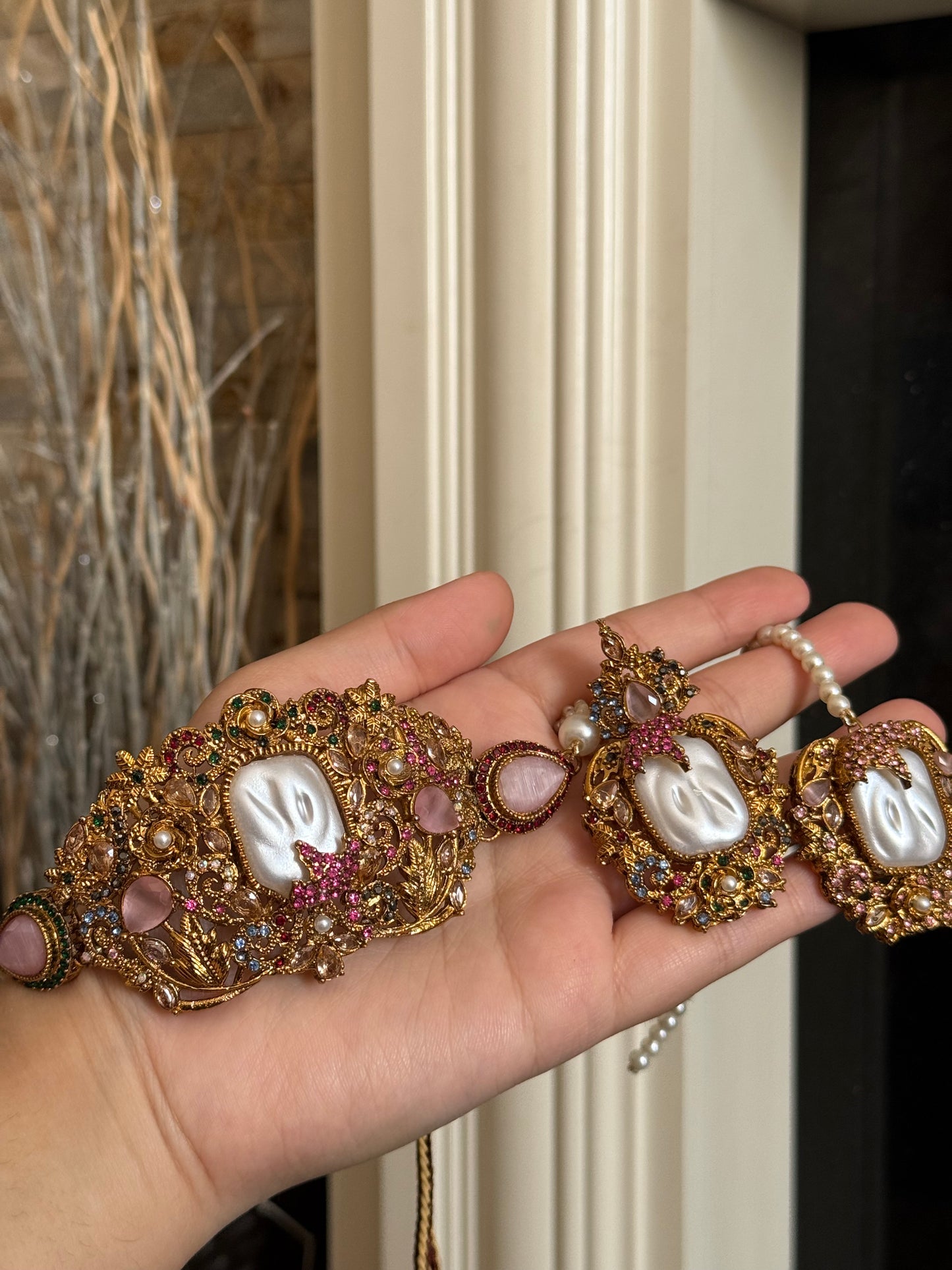 SAFA - Turkish choker set with earrings and tikka | available in 14 colours