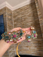 HELEN - Choker set with earrings and tikka | available in 8 colours