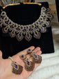 MAHA - AD necklace with earrings and tikka | available in 10 colours