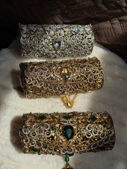 Bridal clutches with chain | available in 3 colours