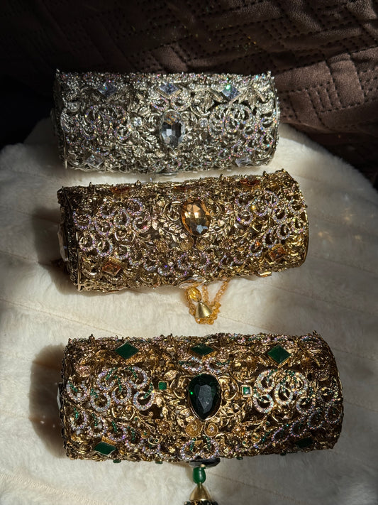Bridal clutches with chain | available in 3 colours